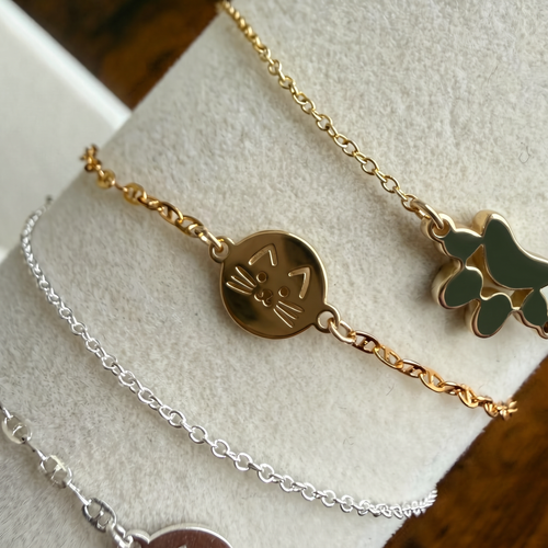 Cute Cat Bracelet in Gold