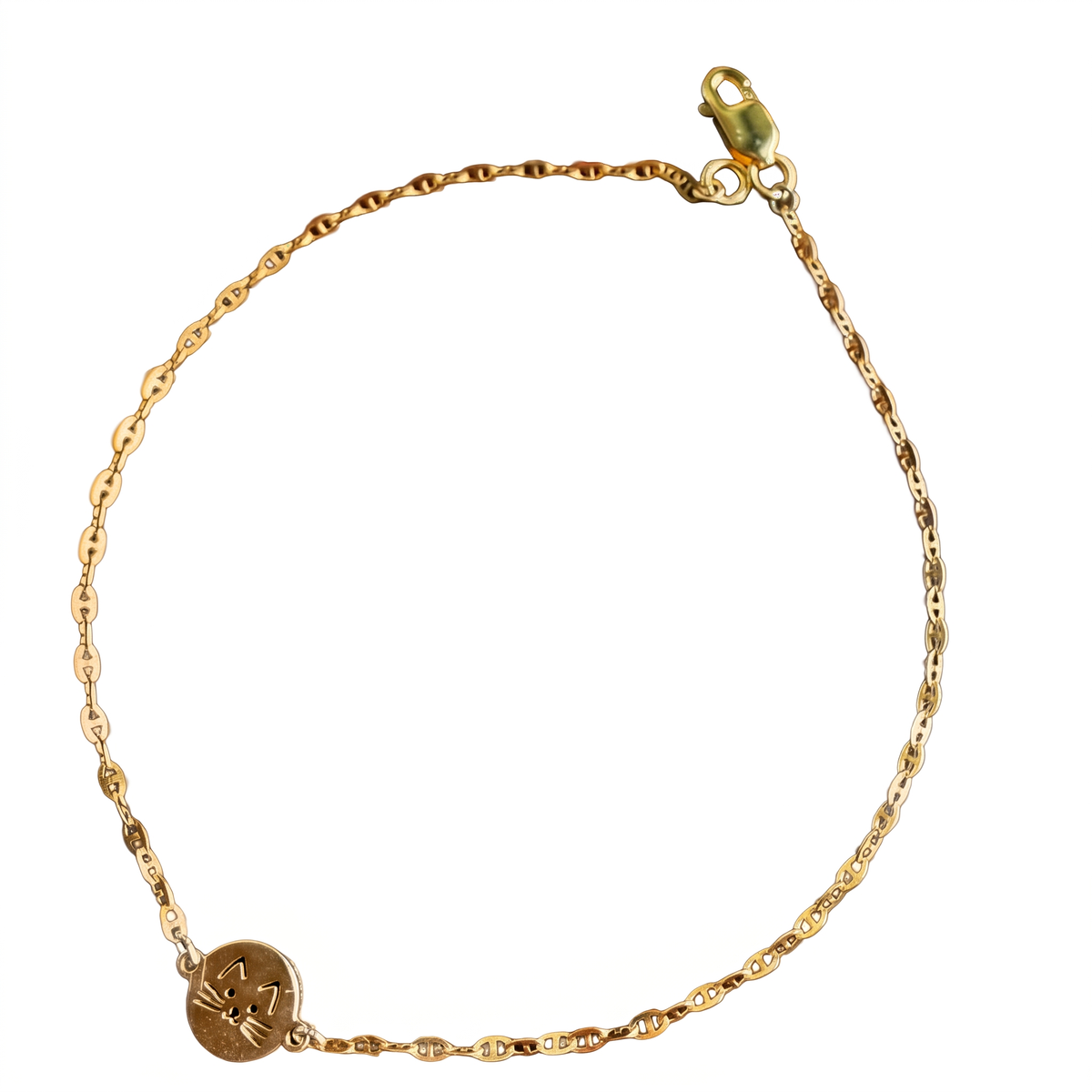 Cute Cat Bracelet in Gold