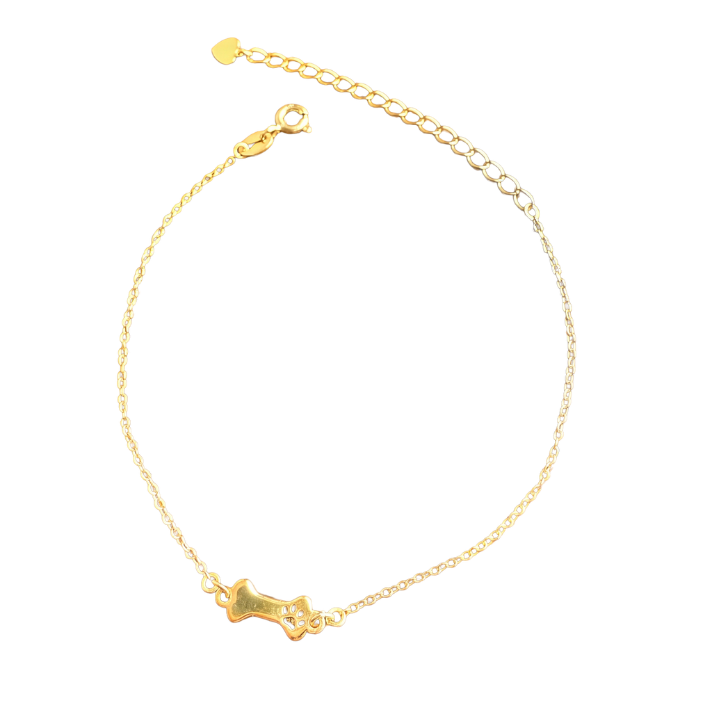 Dog Bone Bracelet in Gold