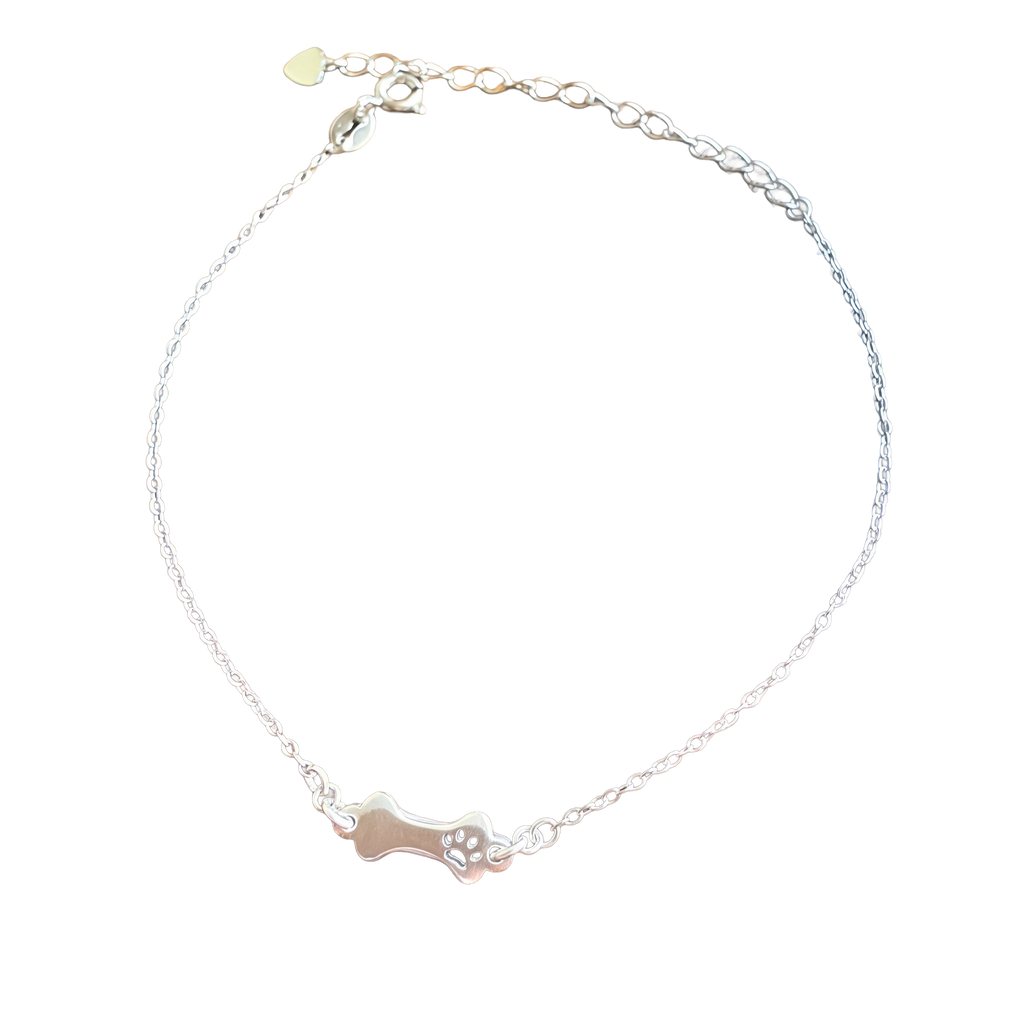 Dog Bone Bracelet in Silver